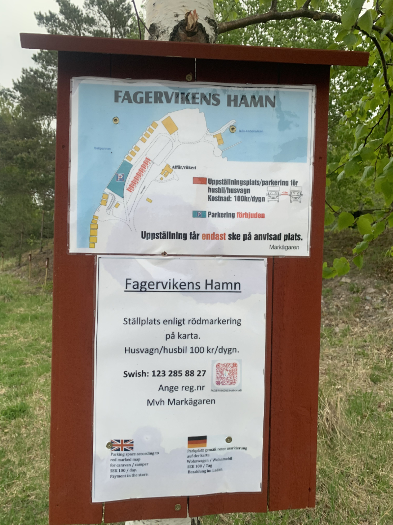 Fagerviken hamn ställplats bild ett